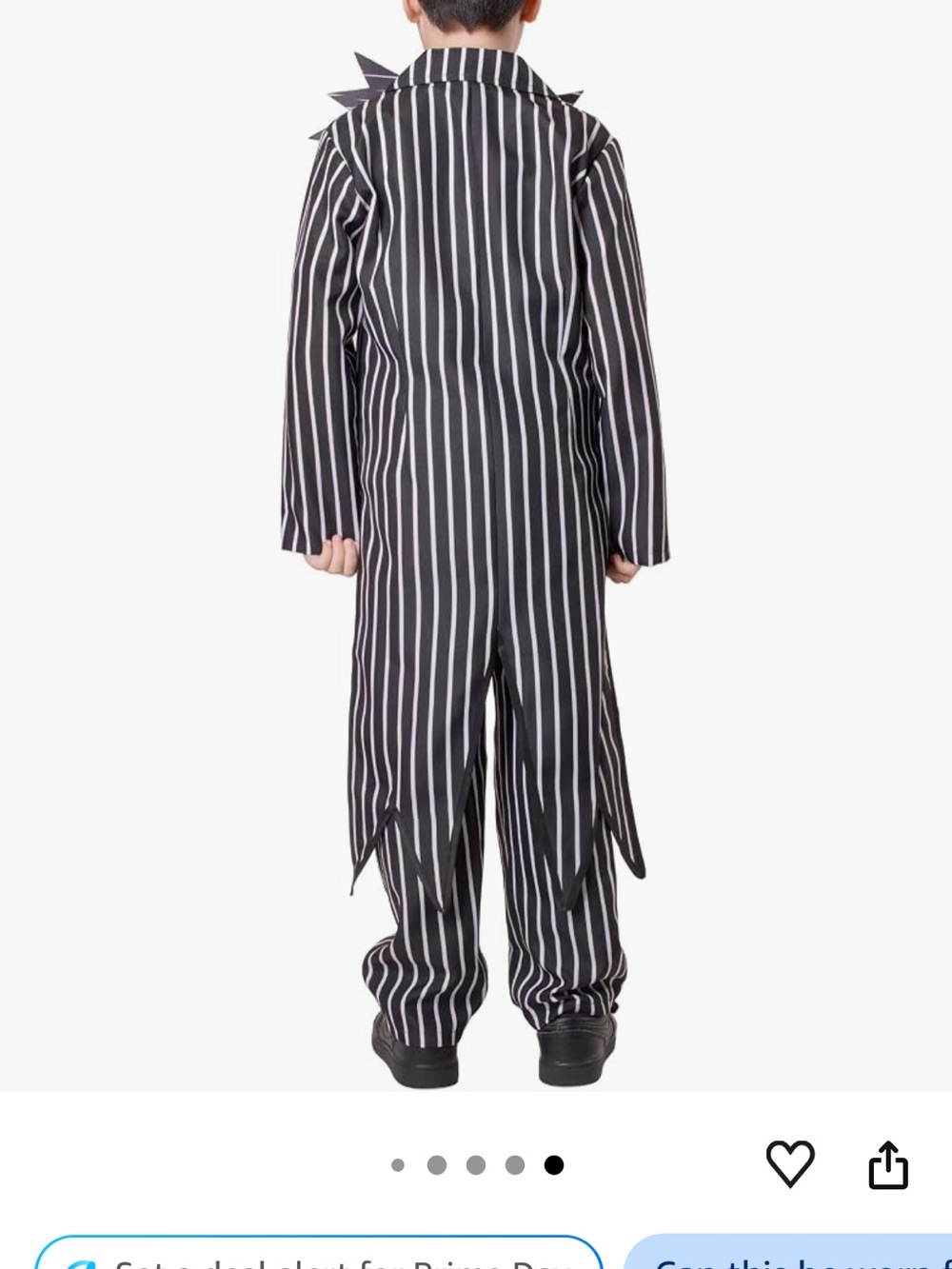 NWT Jack Skellington inspired three piece costume. Kids 10–12 years. - Picture 7 of 9